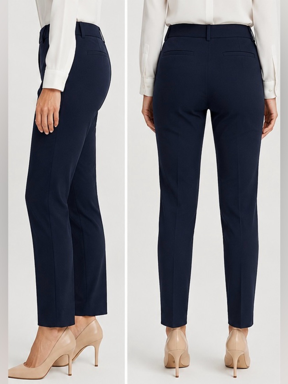 Banana Republic Navy Ankle Dress Pants Size 8
